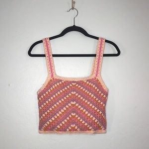 ✨Forever 21 cropped crochet top✨